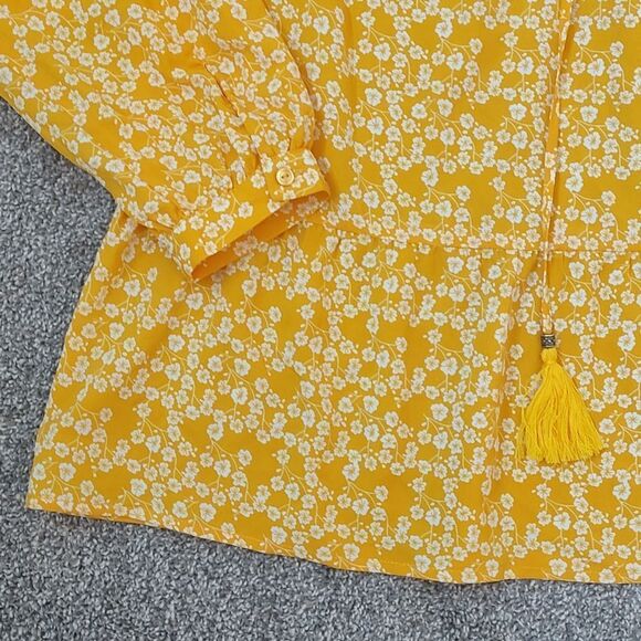 Like New Ricki's Size Large 100% Polyester Floral Print Top - Picture 4 of 11